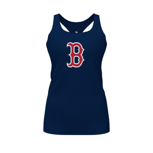 [FT0TRBNV-FYS-LOGO1] Decker Racerback Tank Top (Female Youth S, Navy, Logo 1)