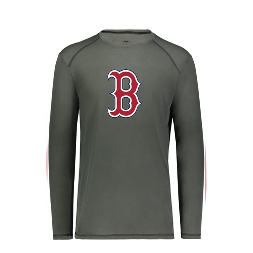 [6845.98D.S-LOGO1] Men's SoftTouch Long Sleeve (Adult S, Gray, Logo 1)
