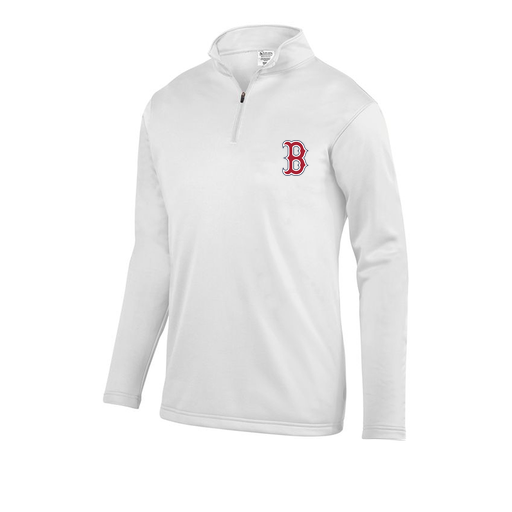 [DFW-FFQZ-WHT-AS-LOGO1] Decker Men's FlexFleece 1/4 Zip (Adult S, White, Logo 1)